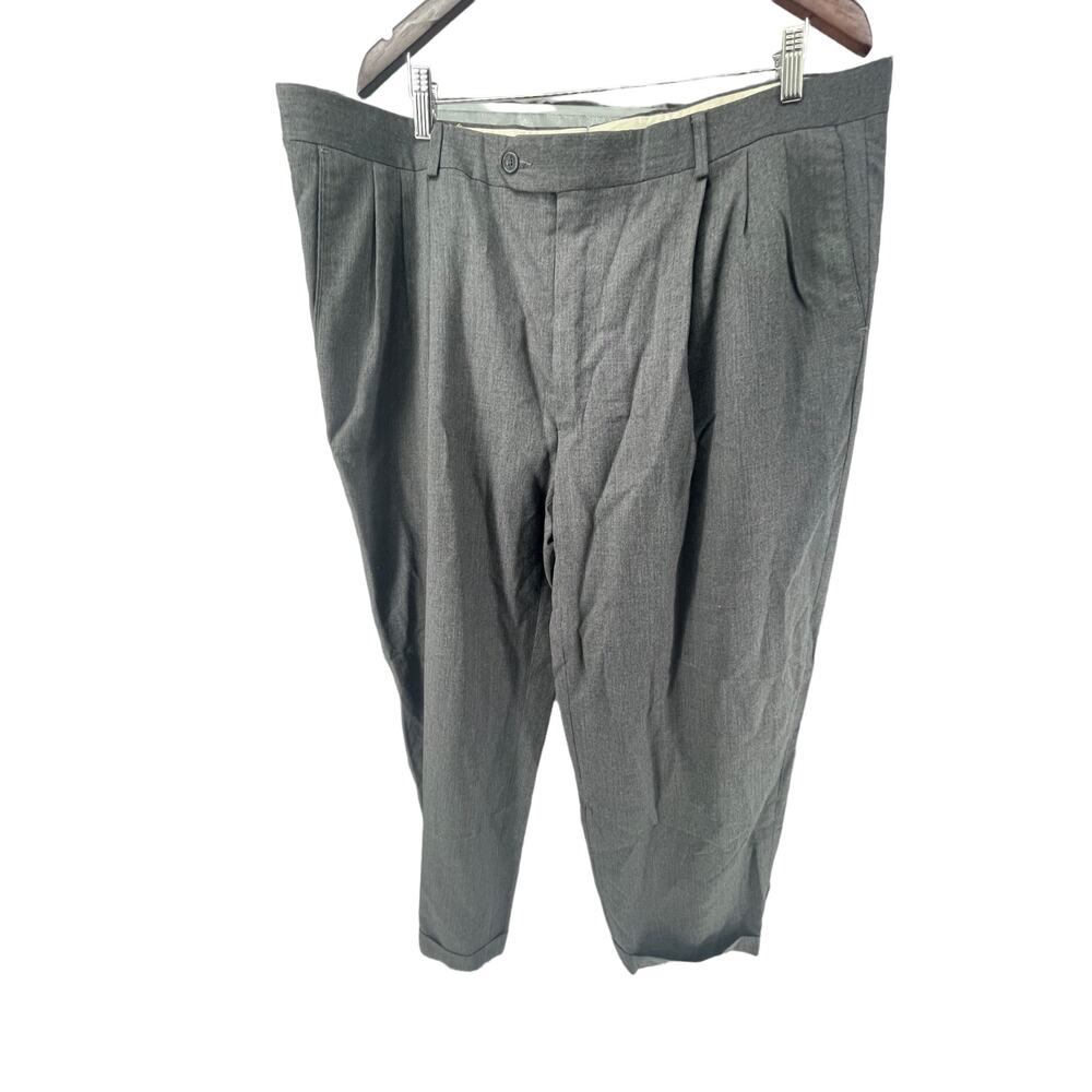 Monsieur Gray Pleated Front Trousers Dress Pants Men's Size 42R